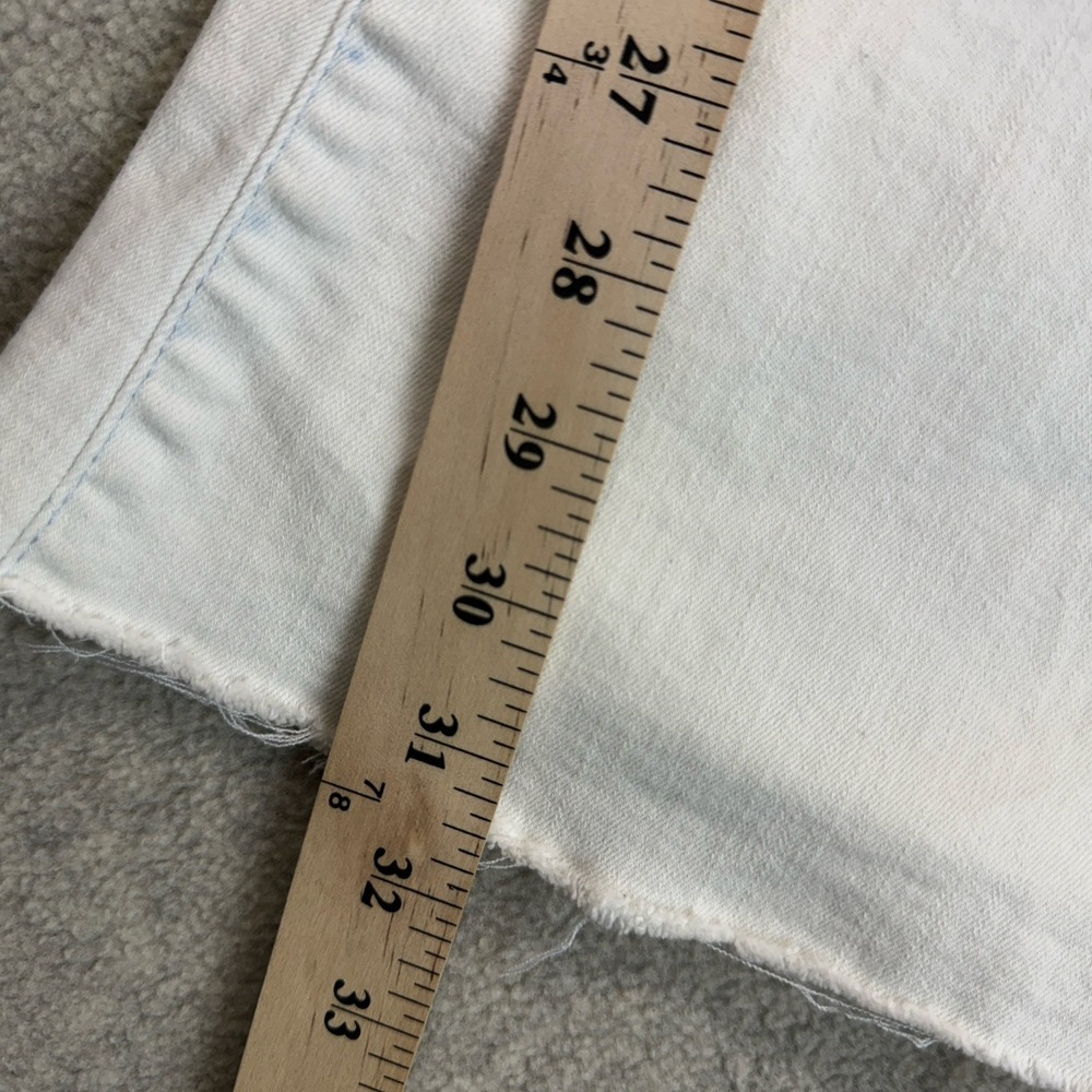 Wild Fable Womens 10 Low Rise Flare Jeans White Light Wash Raw Hem Y2K - Picture 3 of 10
